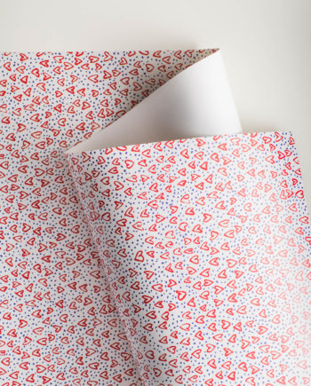 Deluge of Hearts (white) Gift Wrap