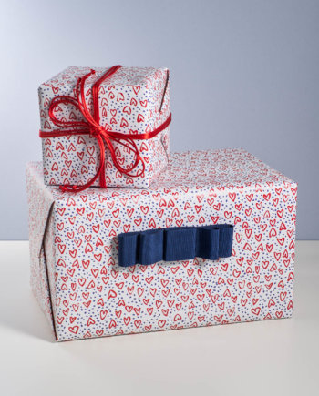 Deluge of Hearts (white) Gift Wrap