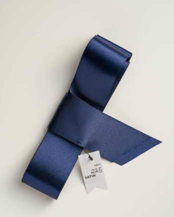 Navy Blue Gloss  Silver Satin ribbon – theWrapBoutique