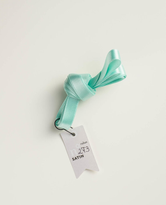 Milky Green Satin Ribbon n°273 (S)