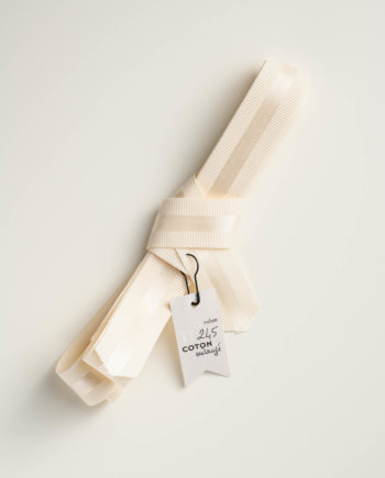 Cream White Tuxedo Ribbon n°245 (M)
