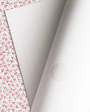 Deluge of Hearts (white) Gift Wrap