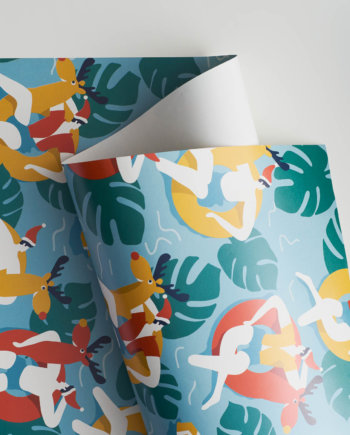 Tropical Christmas Wraps x3