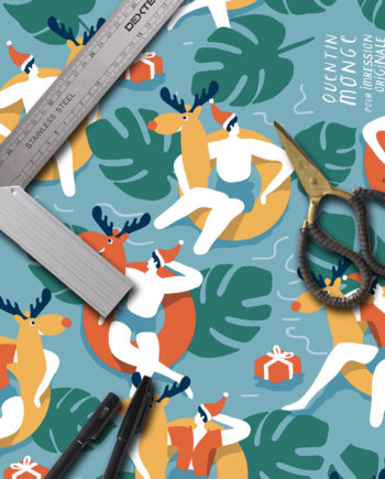 Santa Claus in the Caribbean Gift Wrap