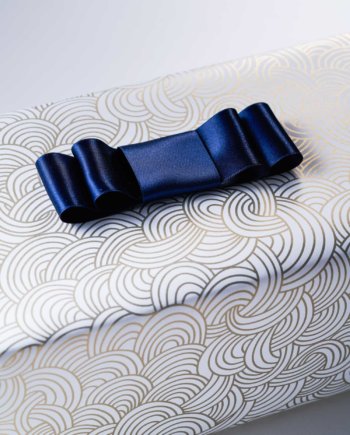 Navy Blue Satin Bow n°225 (38mm)