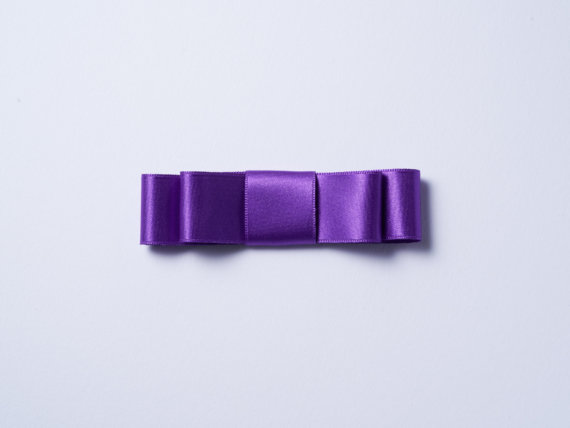 Noeud satin violet lumineux n°231 (25mm)