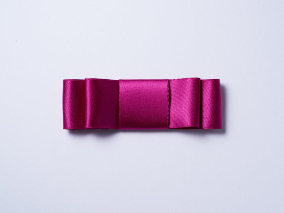 Noeud satin fuchsia n°268 (38mm)