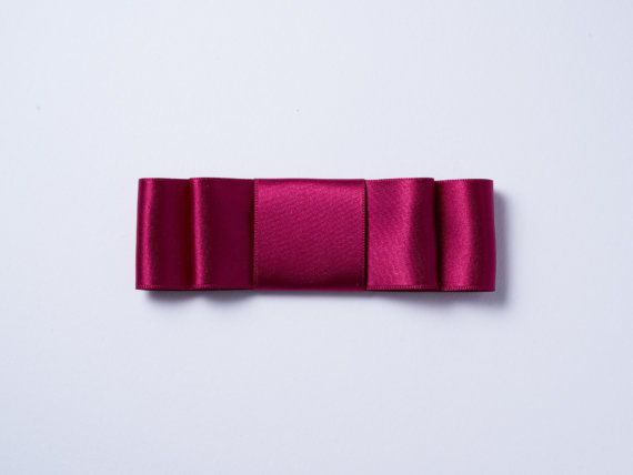 Crushed Raspberry Satin Bow n°300 (38mm)