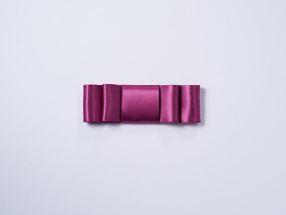 Dark Purple Satin Bow n°396 (38mm)