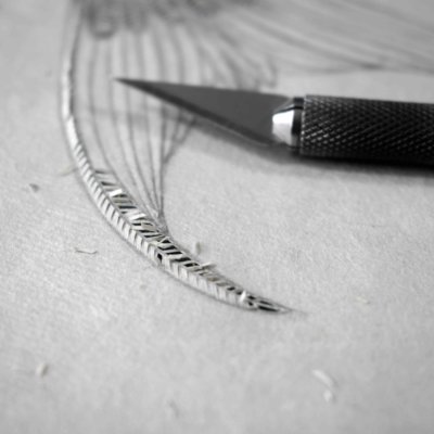 Impression_Originale_itw_Pippa_in progress tail detail Impression_Originale_itw_Pippa_in progress tail detail