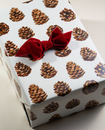 Farandole of Pine Cones Gift Wrap