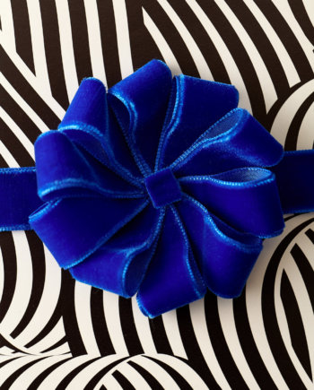 Electric Blue Velvet Ribbon n°224 (M)