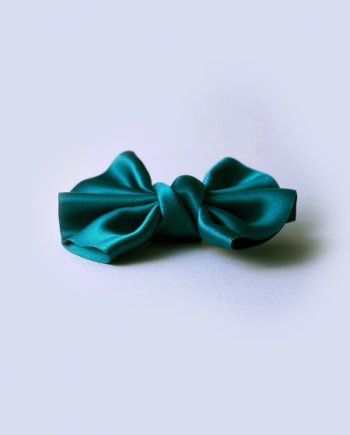 Dark Green Satin Winged Bow n°306