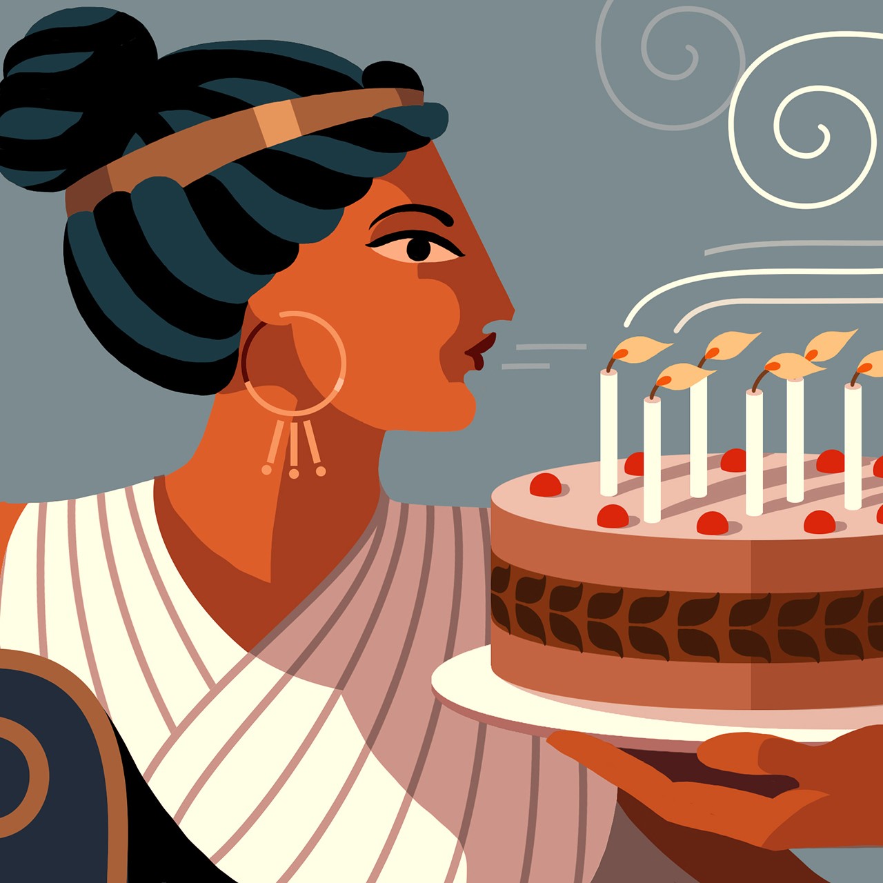 The origin of birthday candles from Roman era