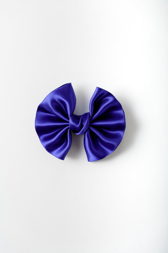 Klein Blue Satin Winged Bow n°320 (XL)