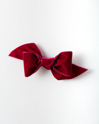 Crushed Raspberry Velvet Tuxedo Bow n°250 (L)