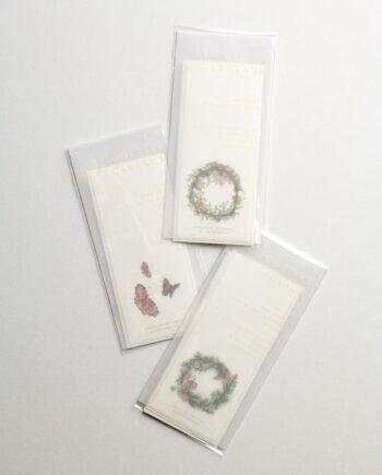 Sticky Gift Tag Evergreen Wreaths - Butterflies