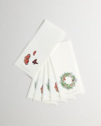 Sticky Gift Tag Evergreen Wreaths - Butterflies