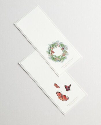 Sticky Gift Tag Evergreen Wreaths - Butterflies