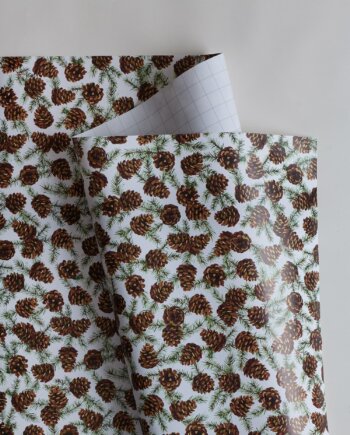 Farandole of Pine Cones Gift Wrap