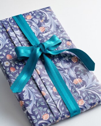 Papier cadeau de Noël bleu réversible - Papier cadeau de luxe