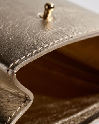 Pochette Cadeau Cuir Or (S)