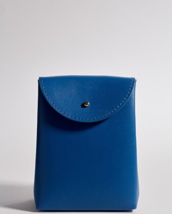 Pochette Cadeau Cuir Bleu (S)
