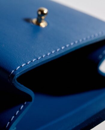 Pochette Cadeau Cuir Bleu (S)