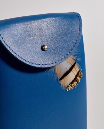 Pochette Cadeau Cuir Bleu (S)