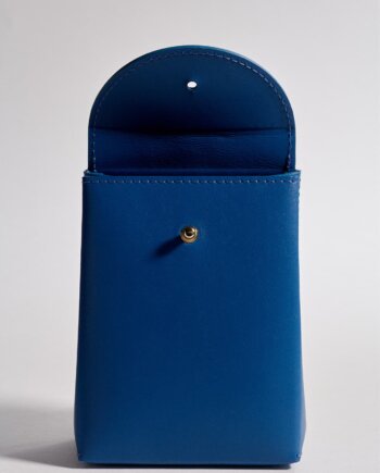 Pochette Cadeau Cuir Bleu (S)