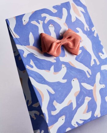 Peach Gros Grain Swirl Bow n°158 (M)