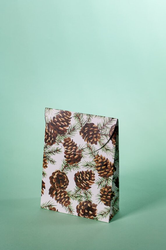 Farandole of Pine Cones Gift Bag (S)