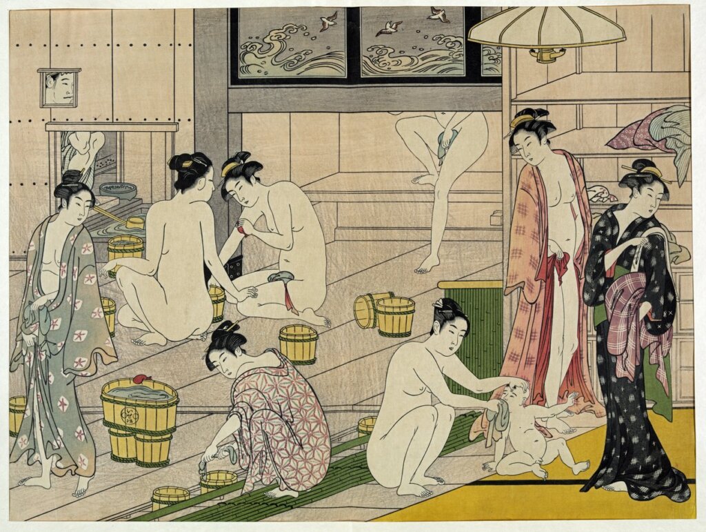 Torii Kiyonaga - Kiyonaga bathhouse women - (MeisterDrucke-607430)