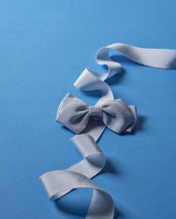 Ice blue Gros Grain Swirl Bow n°145 (M)