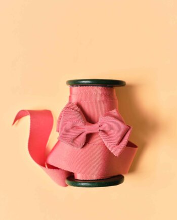 Peach Gros Grain Swirl Bow n°158 (M)